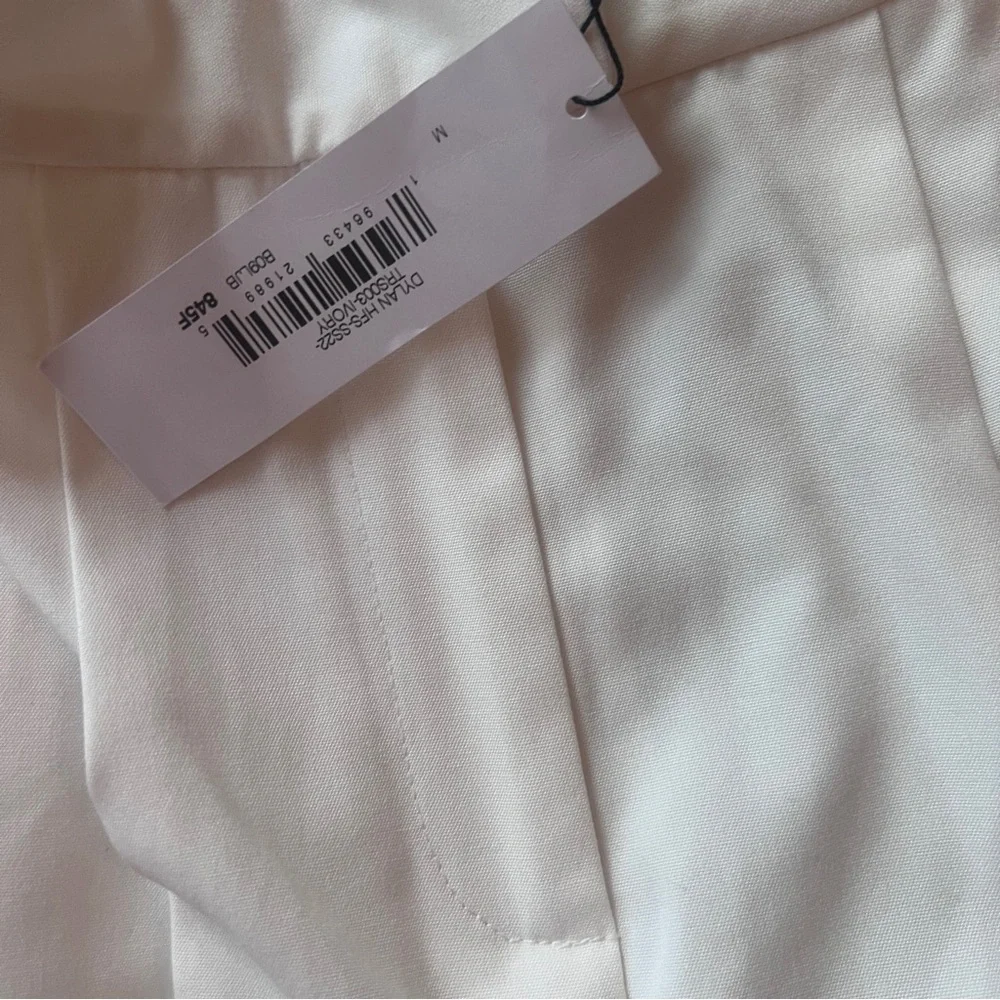 Ivory Pleated High Waist Straight Trousers - Picture 10 of 16